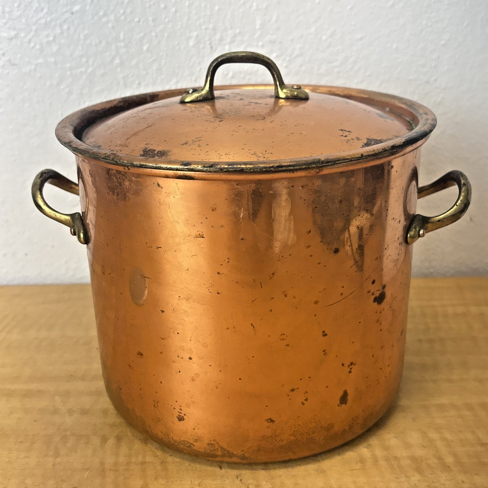 Copral Copper Solid Double Brass Handle Made In Portugal Sauce Pot