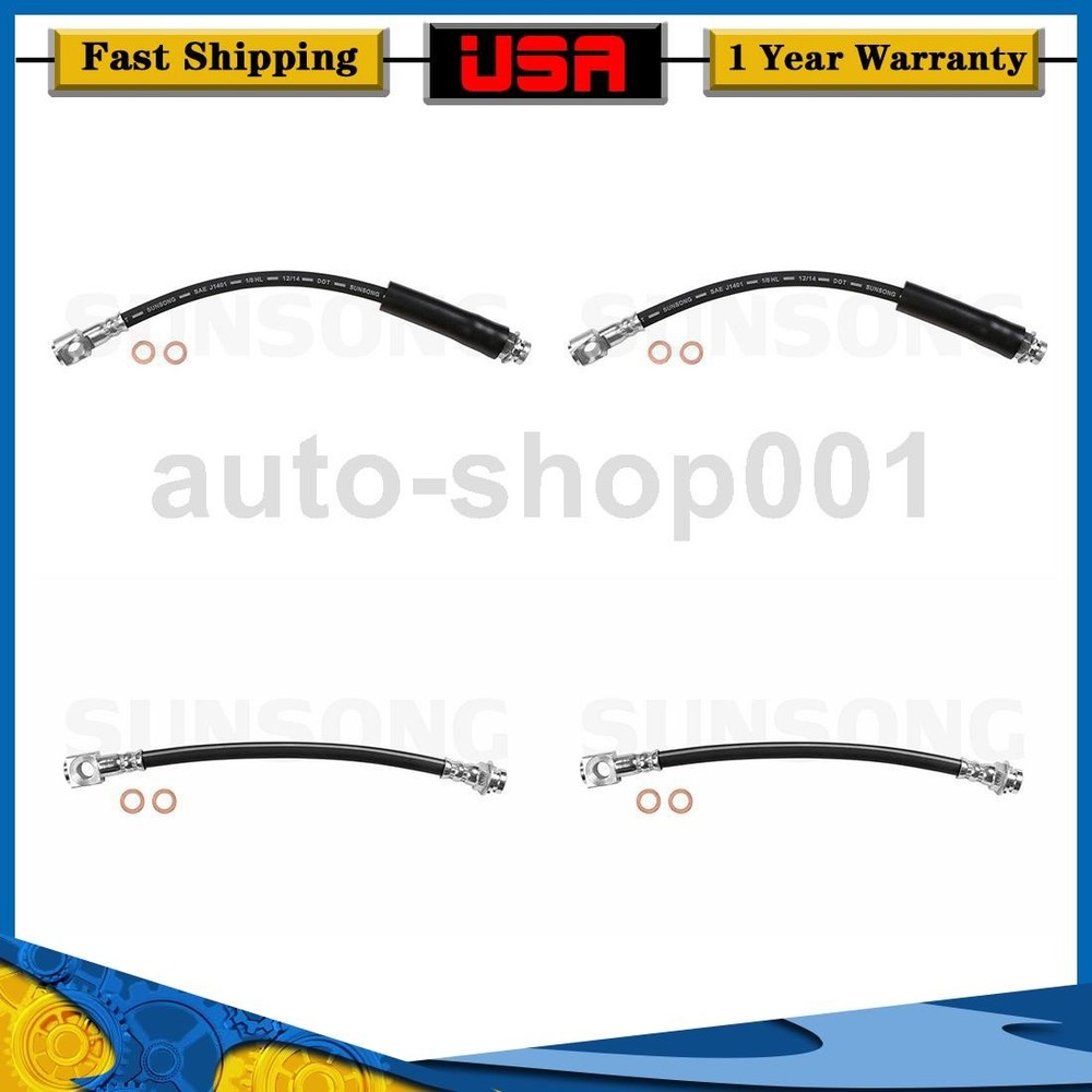 Front Rear Brake Line Brake Hose For Pontiac Grand Am 2005