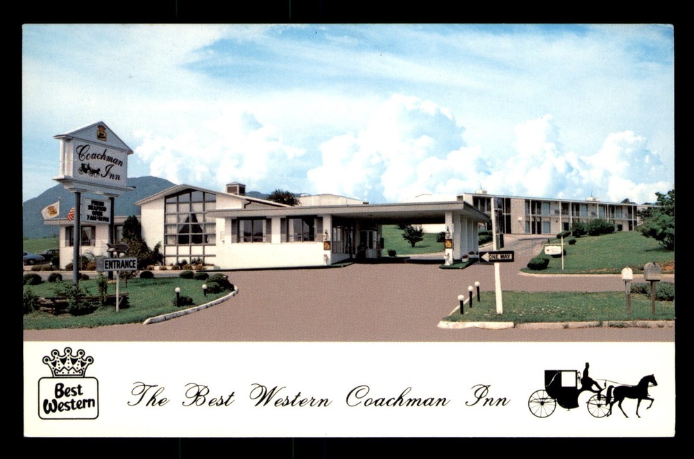 Best Western Coachman Inn Roanoke Virginia VA Lodging Motel Hotel Unp Postcard
