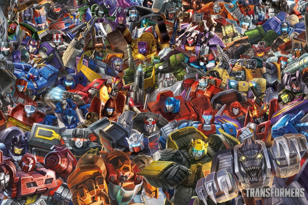 Transformers - TV Show Comic Poster (All Characters Monatage) (Size: 36