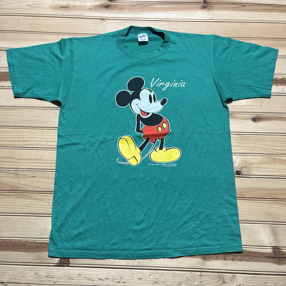 Vintage 80s 90s Disney Mickey Mouse Classic Cartoon Shirt Size Large Velva Sheen