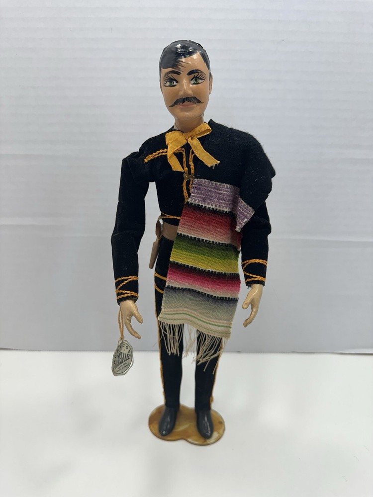 VTG Handmade Folk Art Mexican Man Doll W/Cultural Attire 12” Munecos Carselle