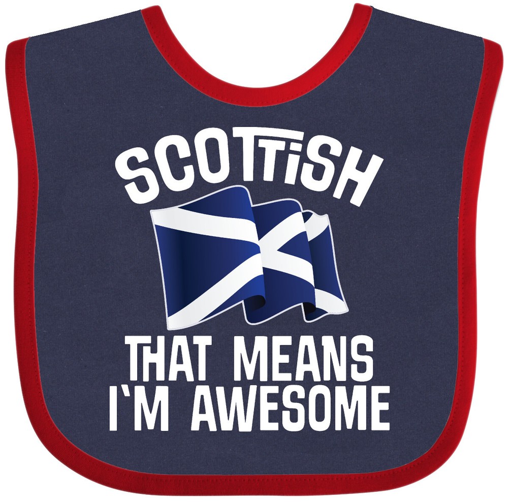 Inktastic Scottish Pride Scotland Flag Baby Bib Proud Genealogy Gift Clothing