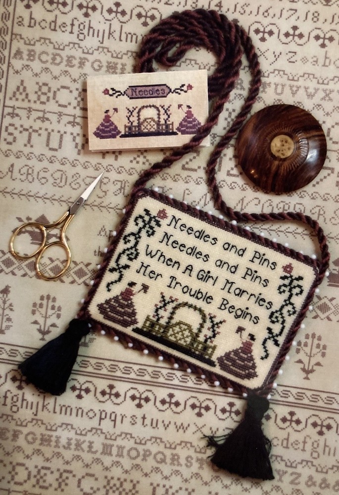 Milady’s Needle “Needles & Pins” Cross Stitch Kit w/ Linen, Thread, Needlebook