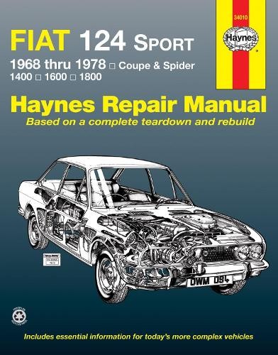 Fiat 124 Sport Coupe & Spider (1968-1978) Haynes Repair Manual (USA) (Hardback)