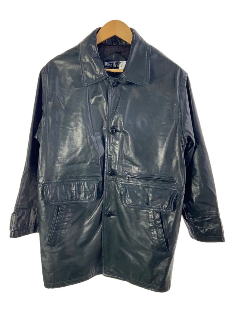 Wind  Leather Jacket Blouson/S/Cowhide/Blk 3498