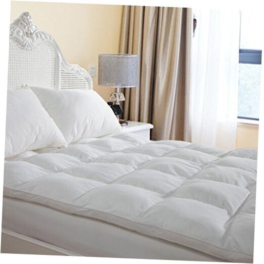 Extra Thick Mattress Topper King for Back King (76x80 inch) Milky White -2 Inch