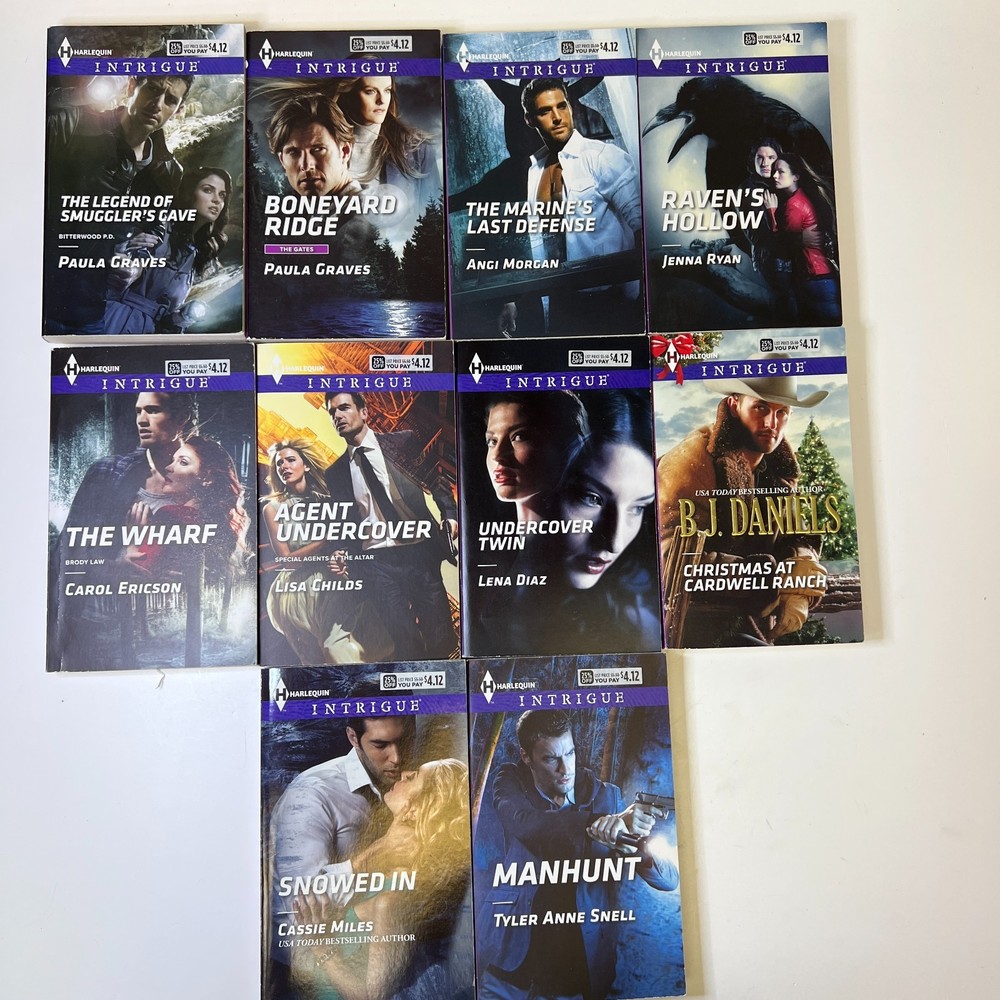 Harlequin Intrigue Lot of 10 Suspense Romance Mystery