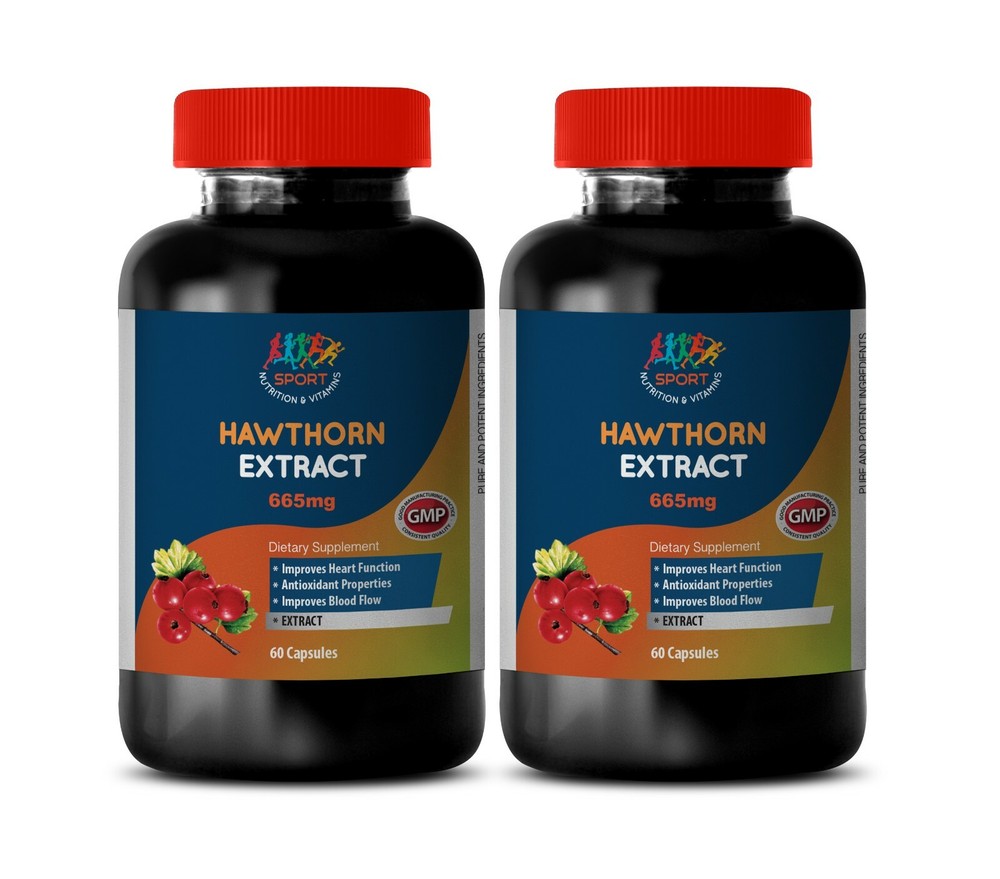 Hawthorn Leaf Extract 665mg Supports Healthy Blood Pressure with 2B Hawthorn