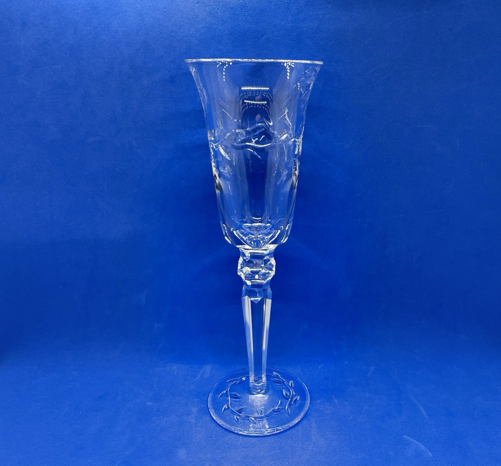 Waterford Garland Romance Fluted Champagne Glass Signed by Master Crafters  