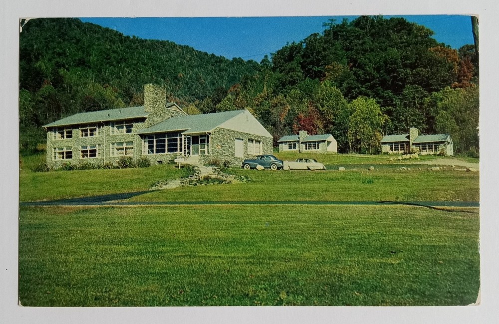 Boundary Tree Motor Court Cherokee NC Great Smoky Mountains Vintage Postcard