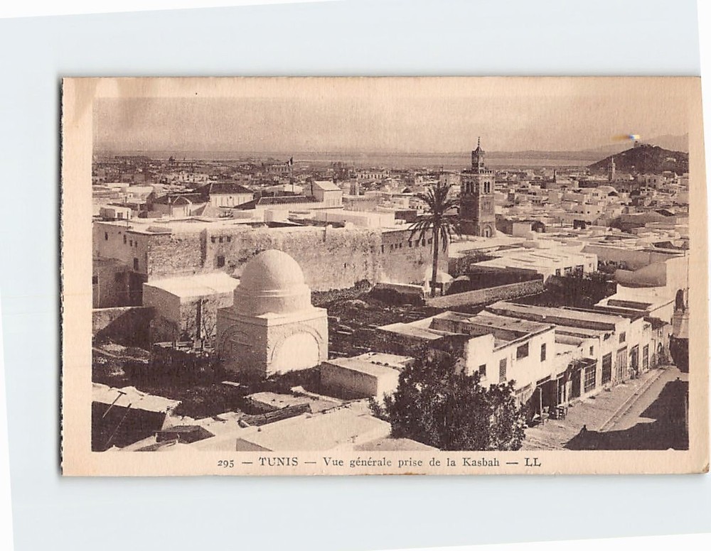 Postcard Panoramic View Kasbah in Tunis Tunisia