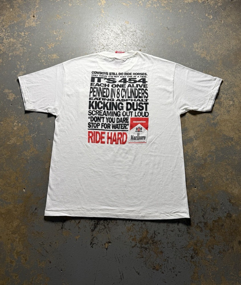 Vintage 90s Marlboro Country Store Graphic Pocket Tee Shirt-One Size Fits All