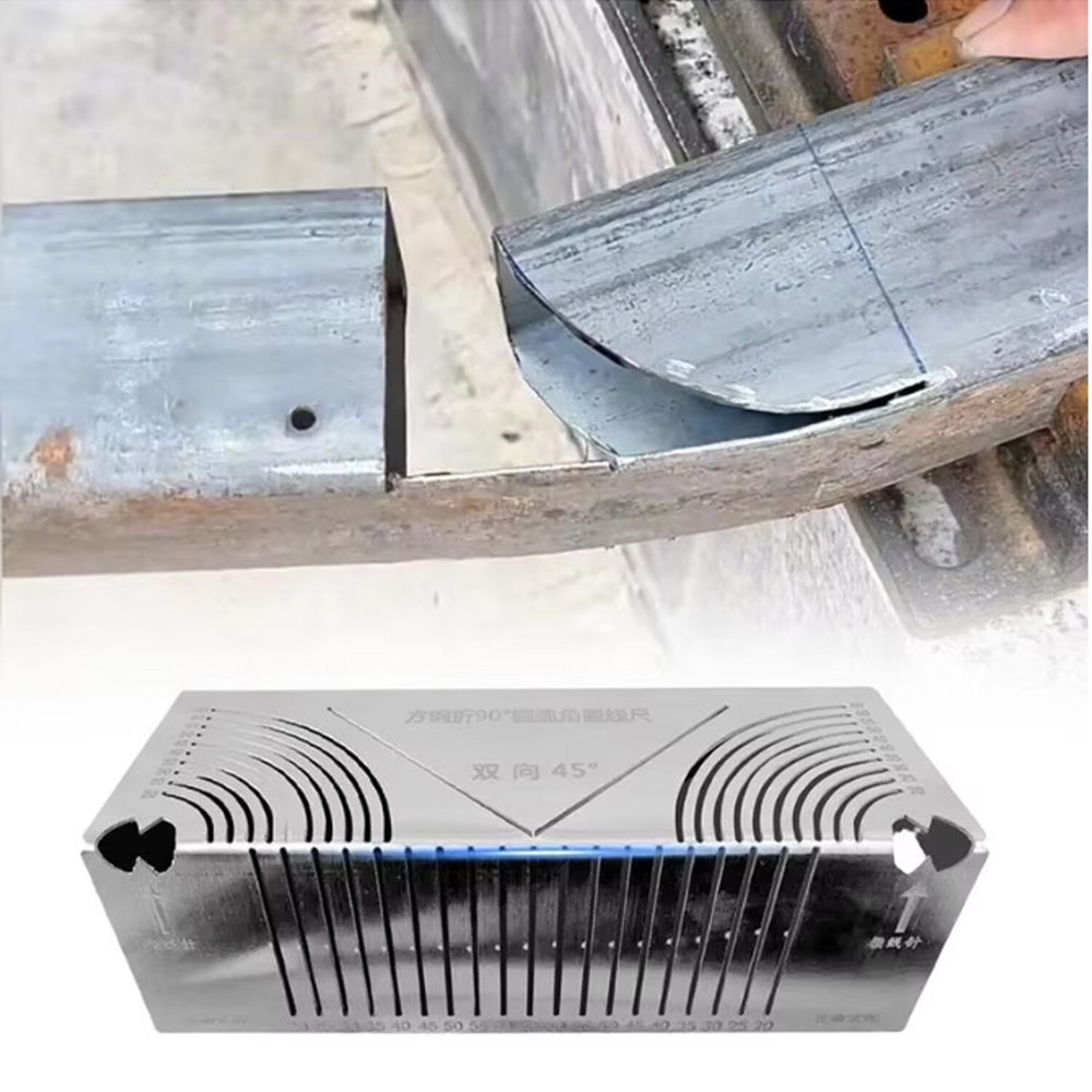 Angle & Arc Marking Ruler Right Angle Stainless Steel Drawing Tool 90 Degree