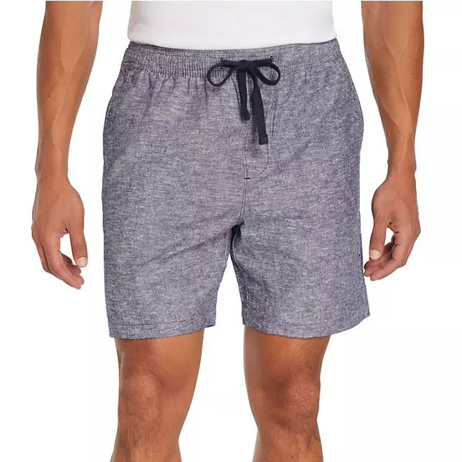 GAP Mens Pull-On Linen Shorts NAVY Medium Adj Waist Pockets Comfort Cotton NEW
