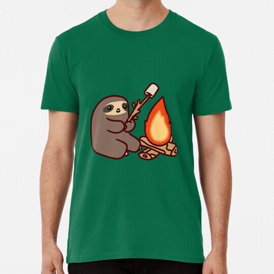 Campfire Sloth S to 5XL Made in the USA T-Shirt