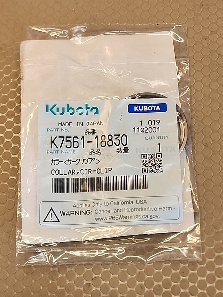 Kubota K7561-18830 Collar Cir-Clip Genuine OEM Tractor/UTV Part New