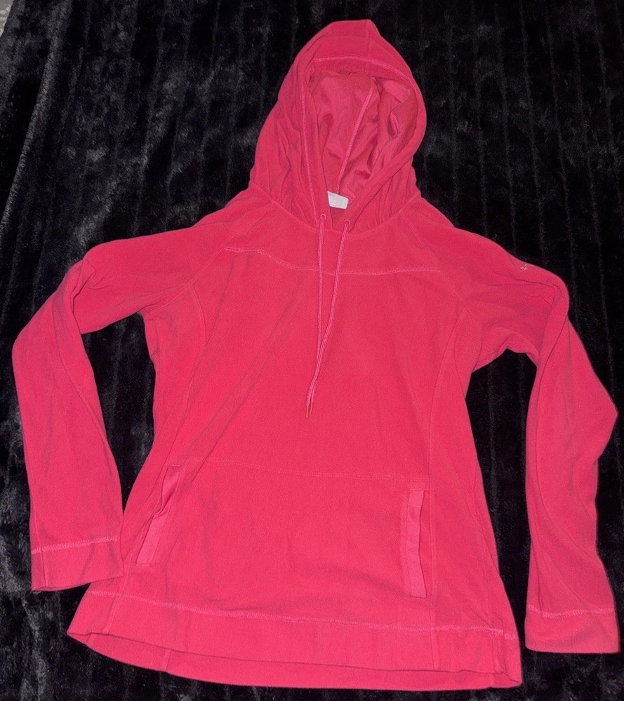 Columbia Pullover Hoodie Womens Large Hot Pink Front Pocket VGC