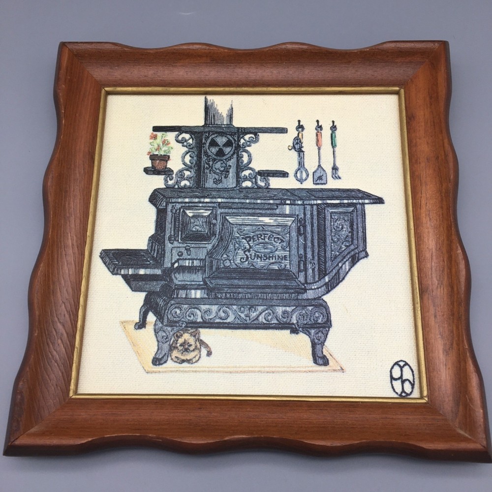 Vintage Donald Art Perfect Sunshine Wood Burning Stove Kitchen Wall Art