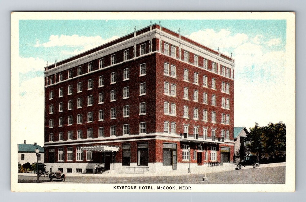 McCook NE-Nebraska, Keystone Hotel, Advertising, Antique Vintage Postcard