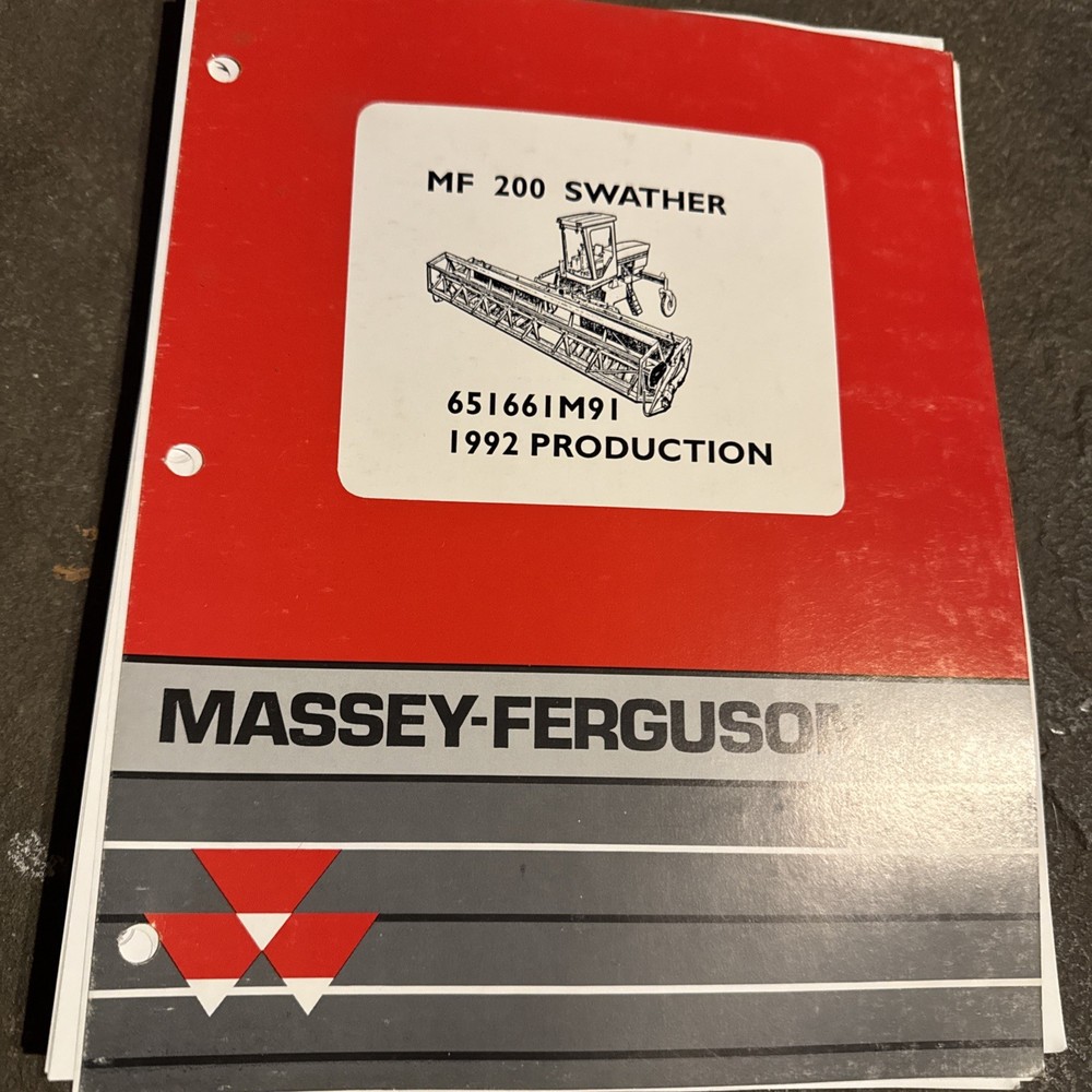 Massey Ferguson MF 200 Swather Parts Catalog