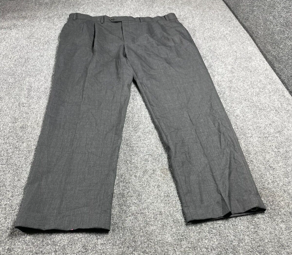Lauren Ralph Lauren Mens Comfort Pleated Dress Pants Gray Formalwear 40x32