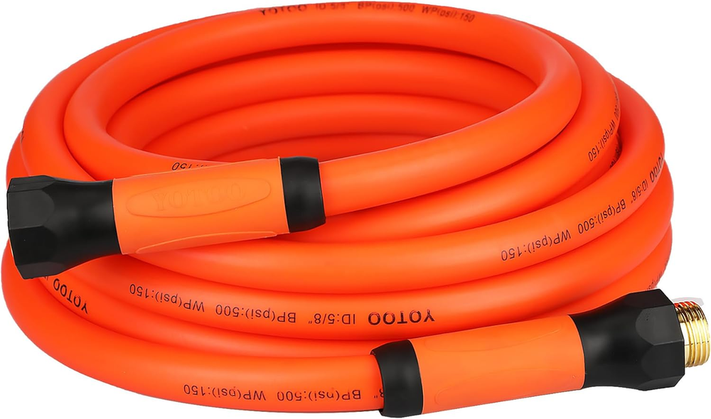 Heavy Duty Hybrid Garden Water Hose 5/8-Inch by 25-Feet 150 PSI Kink Resistant,