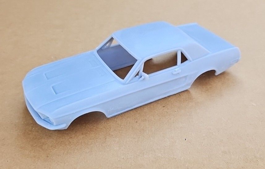1/25 Scale 1968 Ford Mustang Hardtop Coupe Body - ABS-Like Resin 3D Printed-image