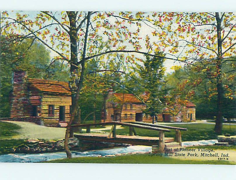 Unused Pre-1980 PARK SCENE Mitchell Indiana IN  hk5774
