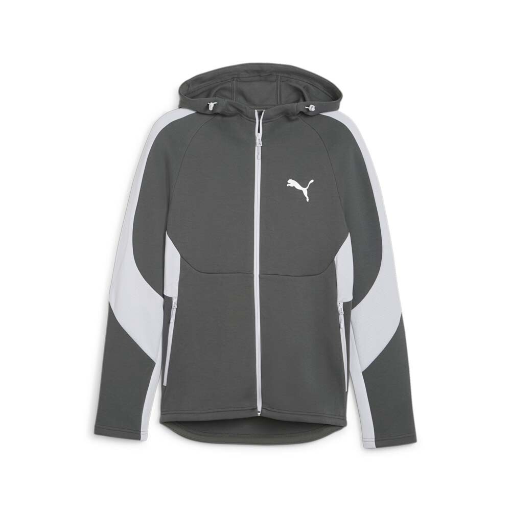 Sudadera con capucha Puma Evostripe cremallera completa para hombre gris ropa exterior informal 67899580
