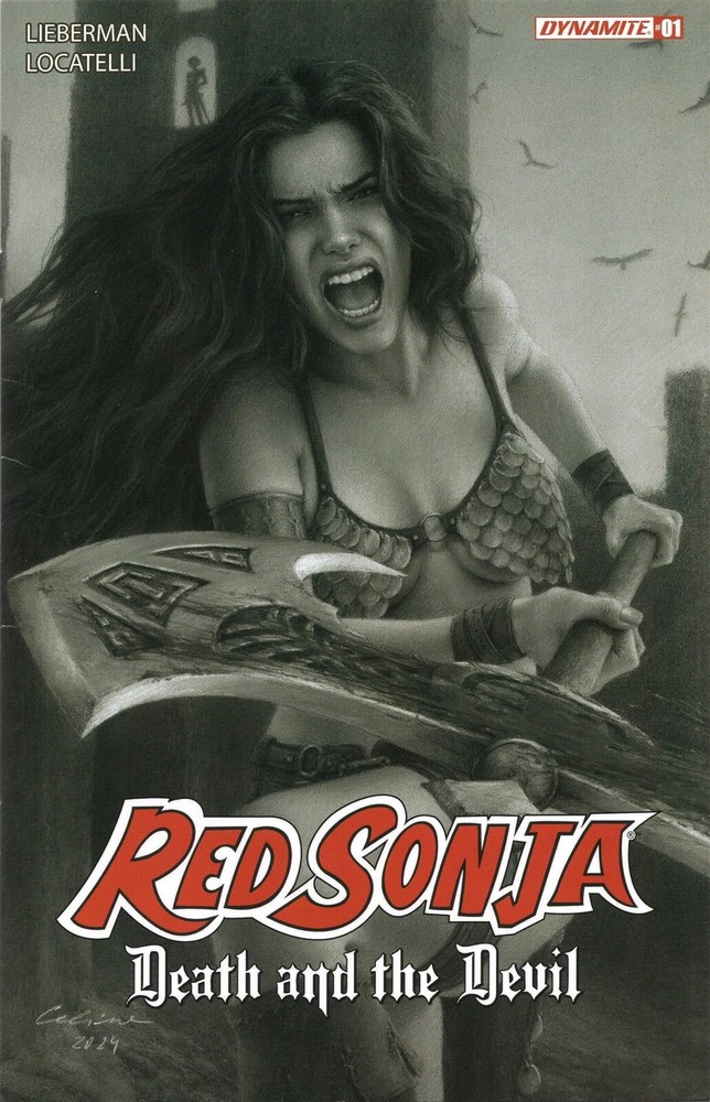 Red Sonja Death And The Devil #1 cover P Celina b&w 20 copy incentive variant