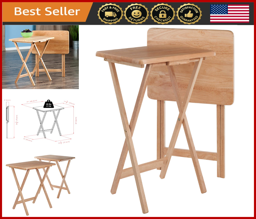 Set of 2 Foldable Snack Tables, 26