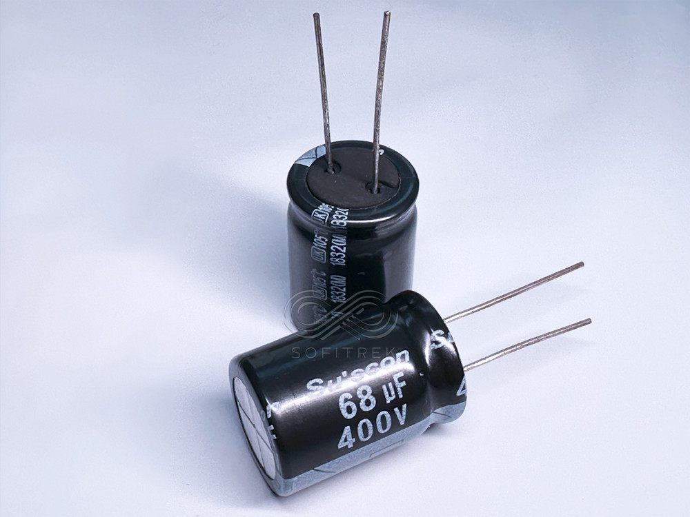 5PCS UK Suscon 68uf 400V 18x25mm Radial Electrolytic Capacitor High Ripple