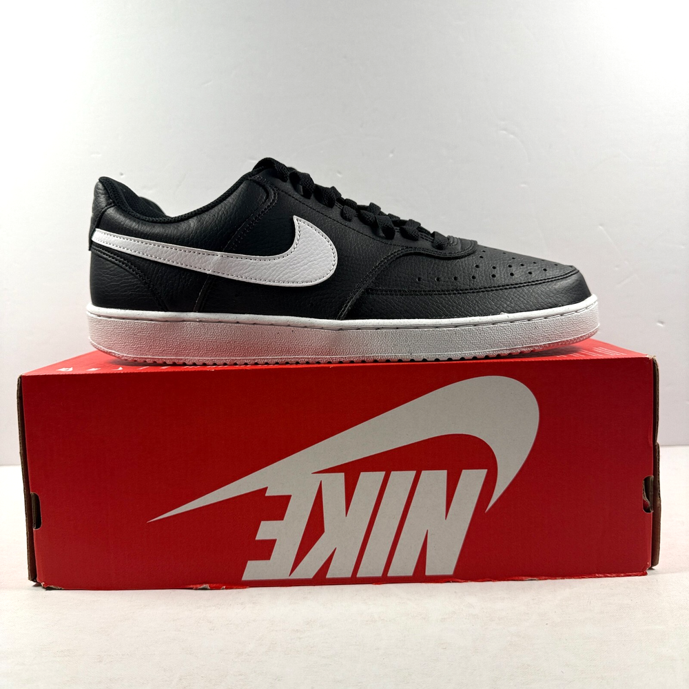 Nike Court Vision Low Next Nature Shoes Mens 11 Black/White DH2987001
