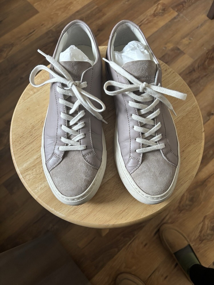 Common Projects Achilles Leather Sneakers (Size 39 in color Clay)-image