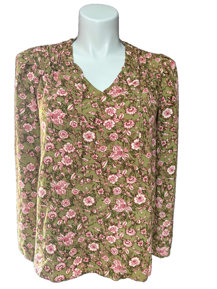 Jessica Simpson size L Leslie Boho Botanical Woven Top Women's MSRP $70