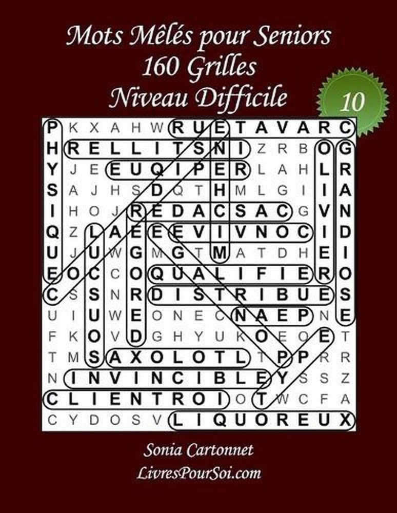 Mots Mls pour Seniors - Grandes Tailles et Gros Caractres - Niveau Difficile - N