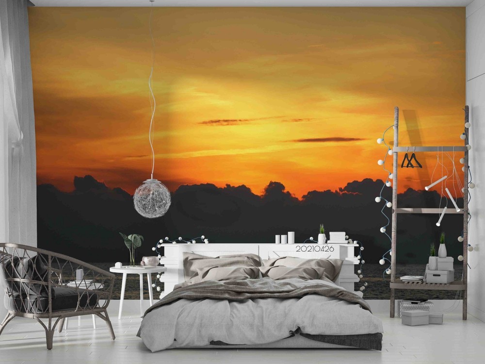 3D Forest Sky Sunset Landscape Wall Murals Wallpaper Murals Wall Sticker