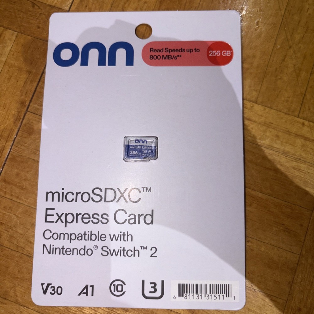 Onn 256GB Micro SDXC Express Card Compatible With Nintendo Switch 2 Brand New