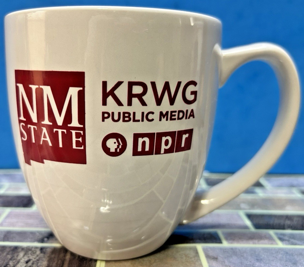NM State KRWG Public Media NPR PBS vintage coffee mug 3 1/2