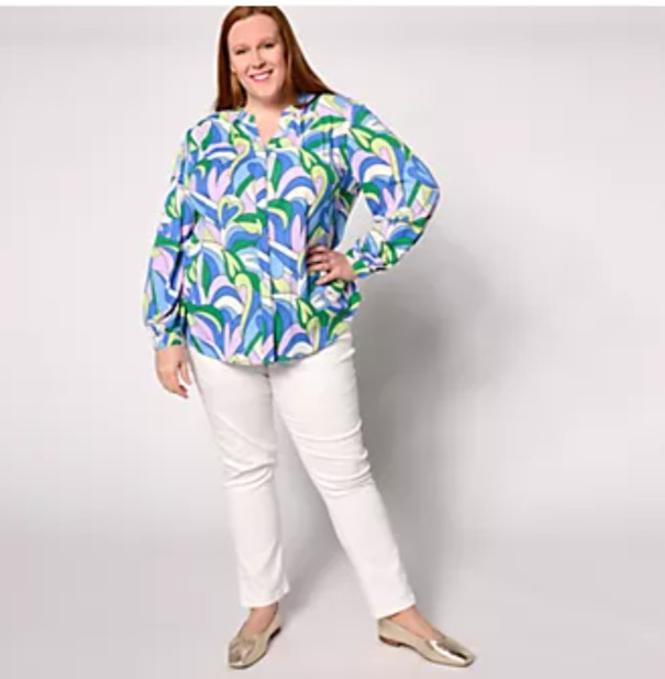 Belle by Kim Gravel Mod Amore Blouse Size Medium