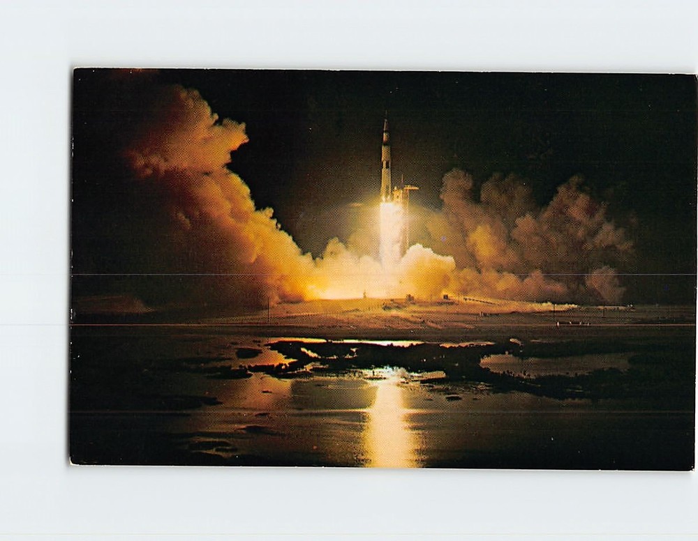 Postcard Apollo 17 lifted off John F. Kennedy Space Center Merritt Island FL USA