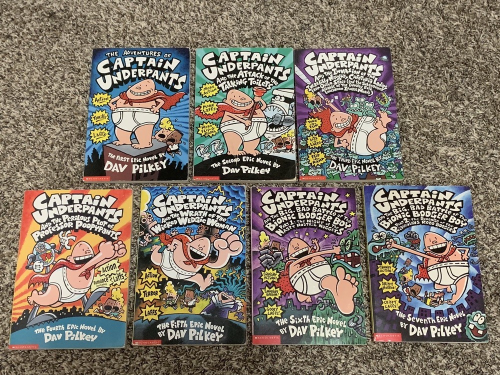 Captain Underpants Original Books Lot #1-#7