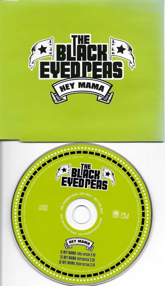 Fergie BLACK EYED PEAS Hey Mama w/ RADIO & INSTRUMENTAL EUROPE PROMO CD single