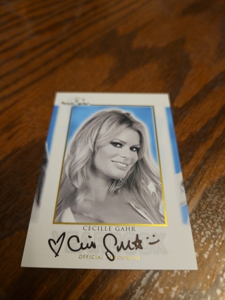 2014 Benchwarmer Hot For Teacher Yearbook Autograph Cecille Gahr Playboy