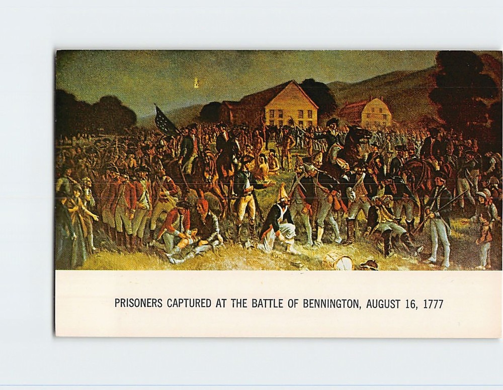 Postcard Prisoners Captured At The Battle Of Bennington Vermont USA