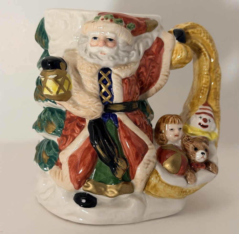 Fitz And Floyd Omnibus 1994 Renaissance Santa Mug 5 3/4