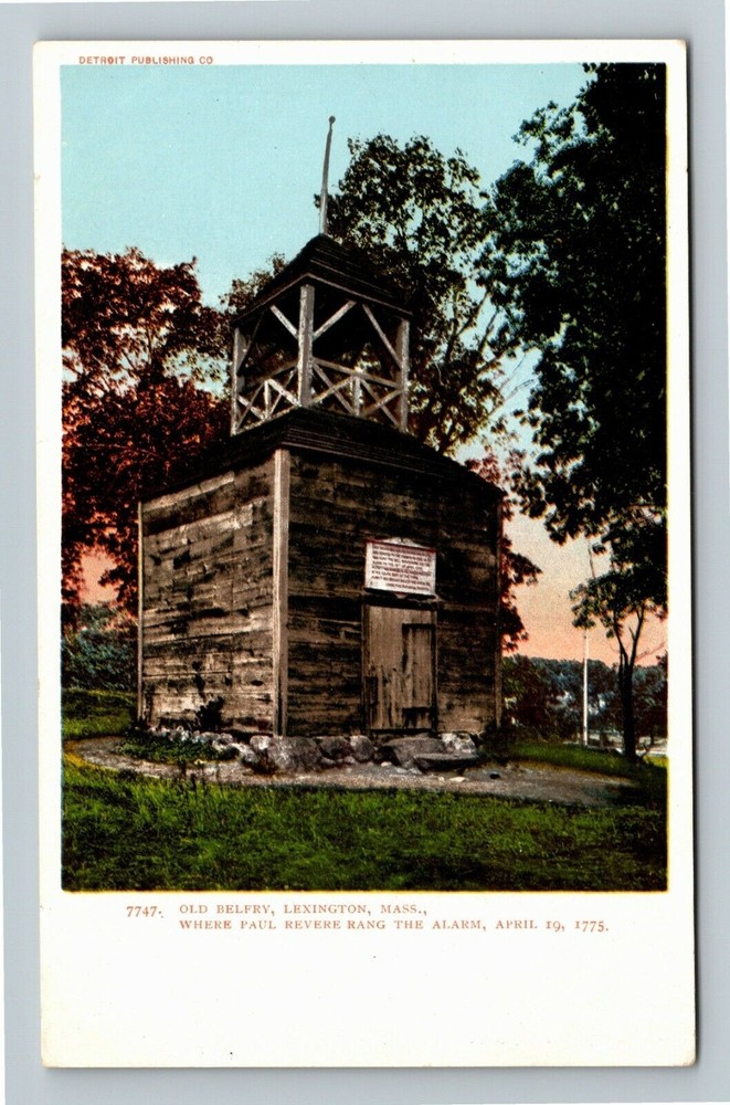 Lexington MA-Massachusetts Old Belfry Vintage Souvenir Postcard