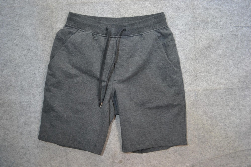 Lululemon City Sweat Shorts Mens M Gray French Terry Drawstring Zip Pocket 9