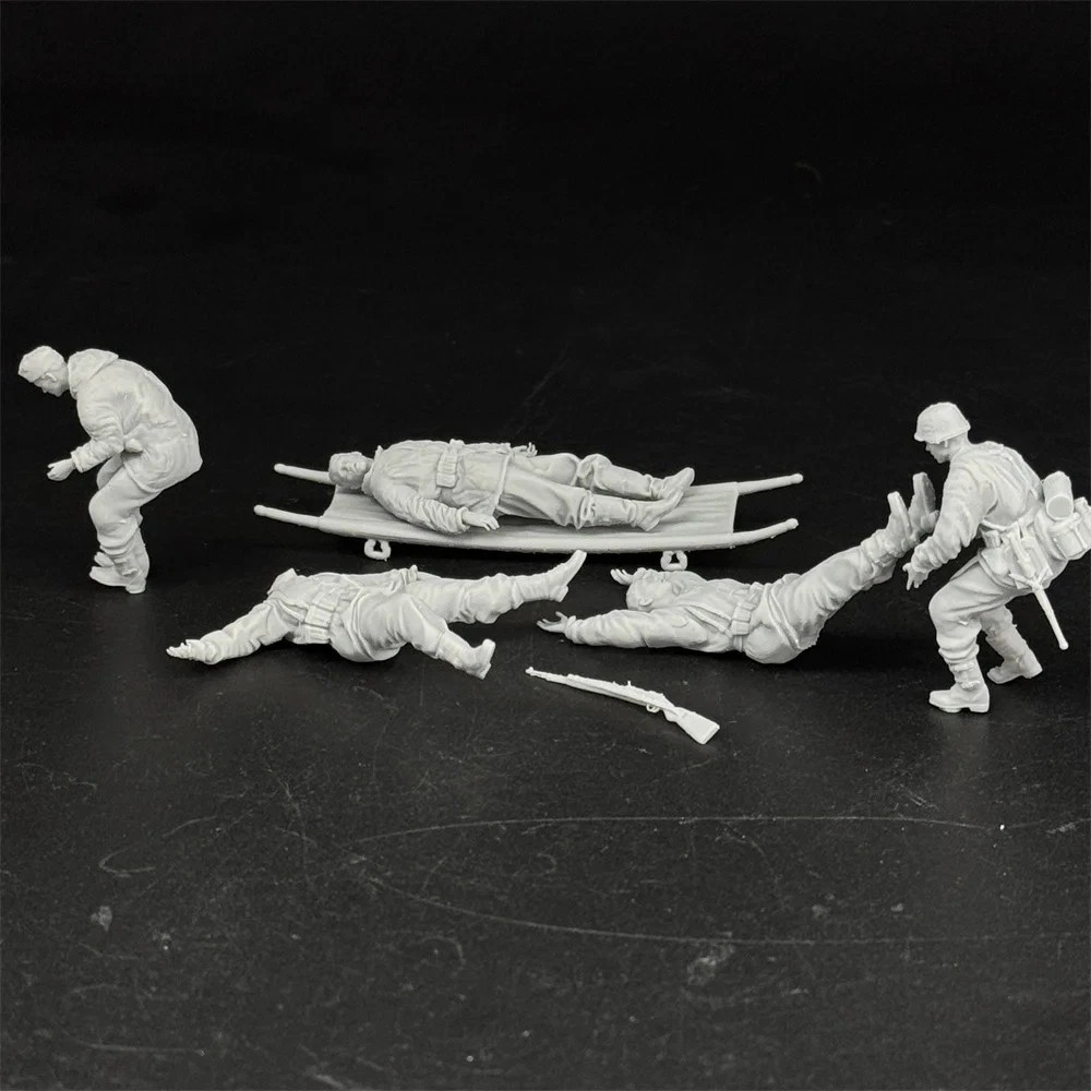 1/35 German Wounded Soldiers RESIN FIGURE MODEL KIT Unassembled Unpainted NEW